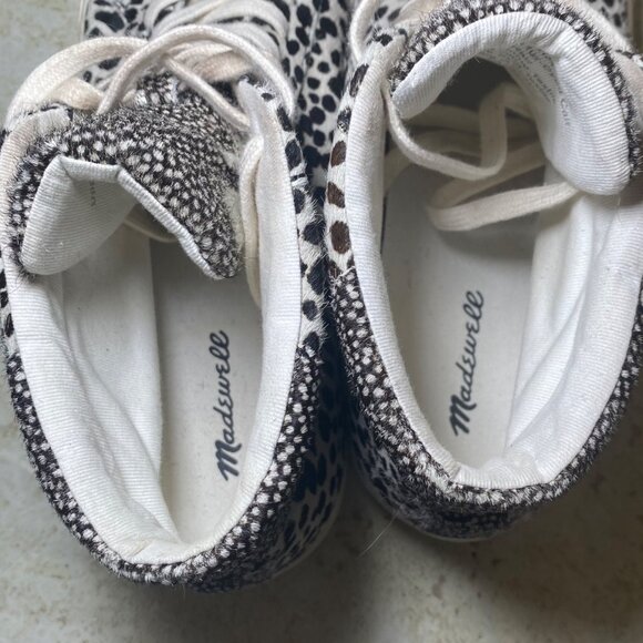 Madewell High-Top Animal Print Sneakers With Lace-Up Closure For Casual Wear - Picture 7 of 9
